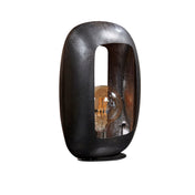 Arvona zwarte nikkel metalen tafellamp met 1 licht - 44 cm