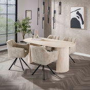 Tubara 5+4-lichts - Arctic zwarte hanglamp