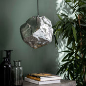Rovara 1-lichts - Chroom glazen hanglamp