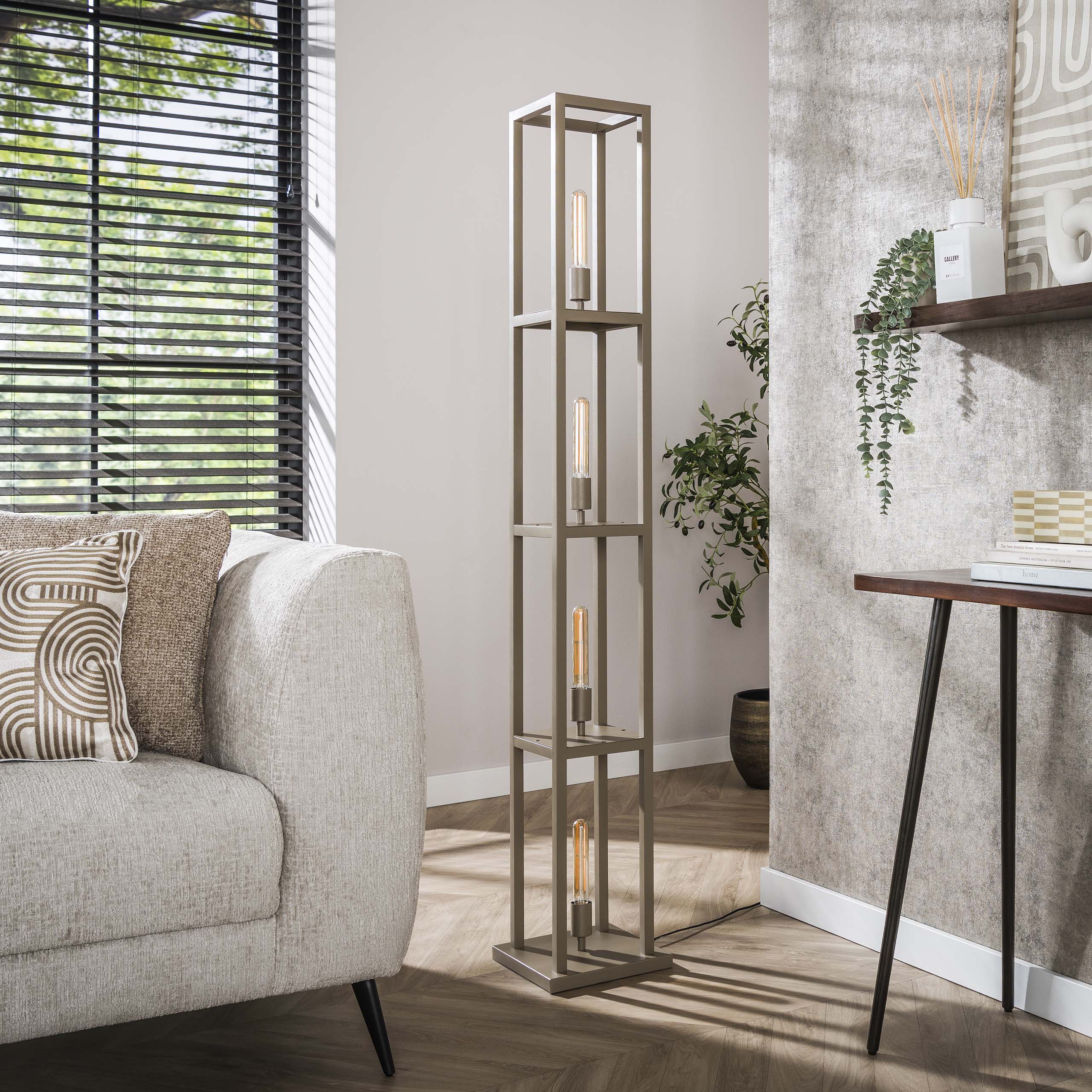 Quadris 4-lichts - beige vloerlamp
