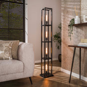 Quadris 4-lichts - artic zwarte vloerlamp