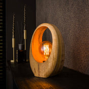 Arvona tafellamp met 1 lichtpunt van massief mangohout - 30 cm