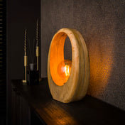 Arvona tafellamp met 1 lichtpunt van massief mangohout - 43 cm