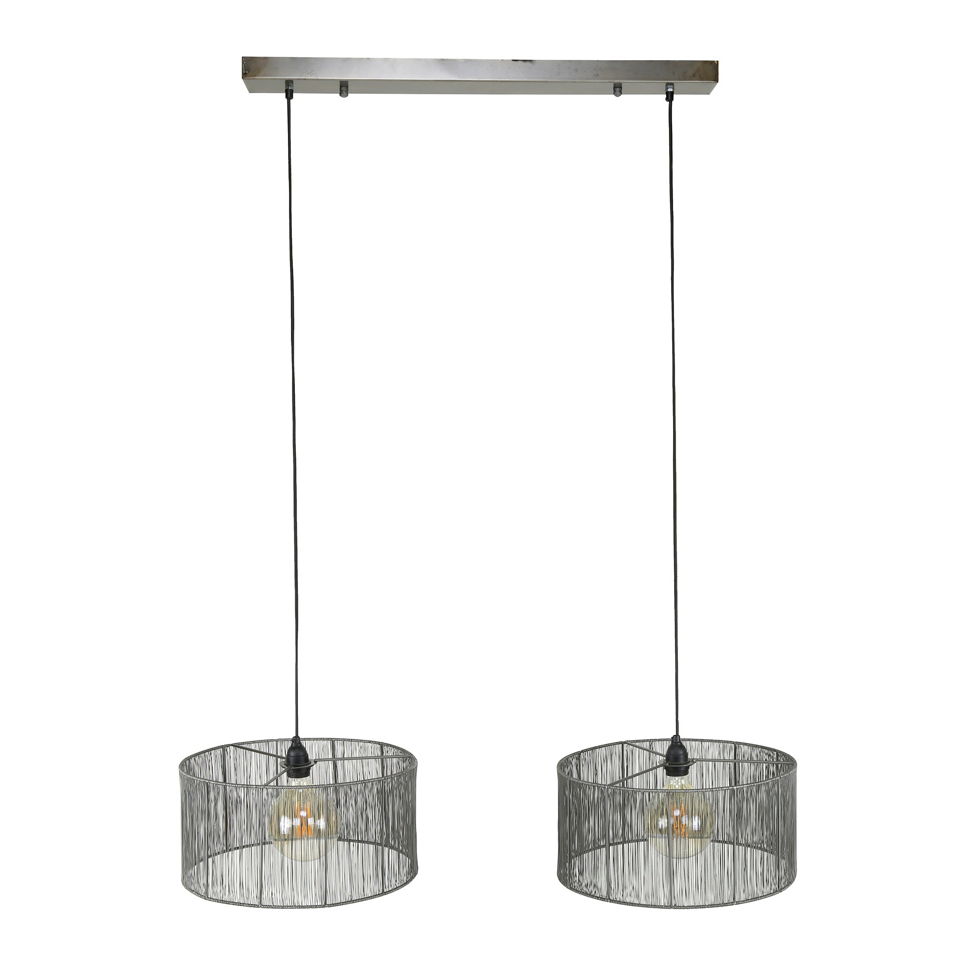 Strinea 2-lichts - Zwart nikkel hanglamp