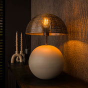 Sphera matte beige keramische tafellamp met 1 lichtpunt - 49 cm
