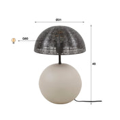 Sphera matte beige keramische tafellamp met 1 lichtpunt - 49 cm