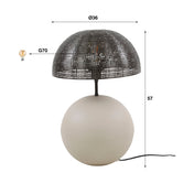Sphera mat beige keramische tafellamp met 1 lichtpunt - 57 cm