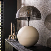 Sphera mat beige keramische tafellamp met 1 lichtpunt - 57 cm