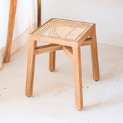 Atelier weave bruine houten kruk