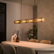 Tubara Mesh 4-lichts 120cm - Artic zwarte hanglamp