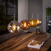 Stellora 4-lichts - Oude zilveren hanglamp