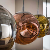 Stellora 4-lichts - Oude zilveren hanglamp