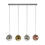 Stellora 4-lichts - Oude zilveren hanglamp