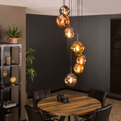Stellora hanglamp met 7 lampen - Oud zilver