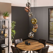 Stellora hanglamp met 7 lampen - Oud zilver
