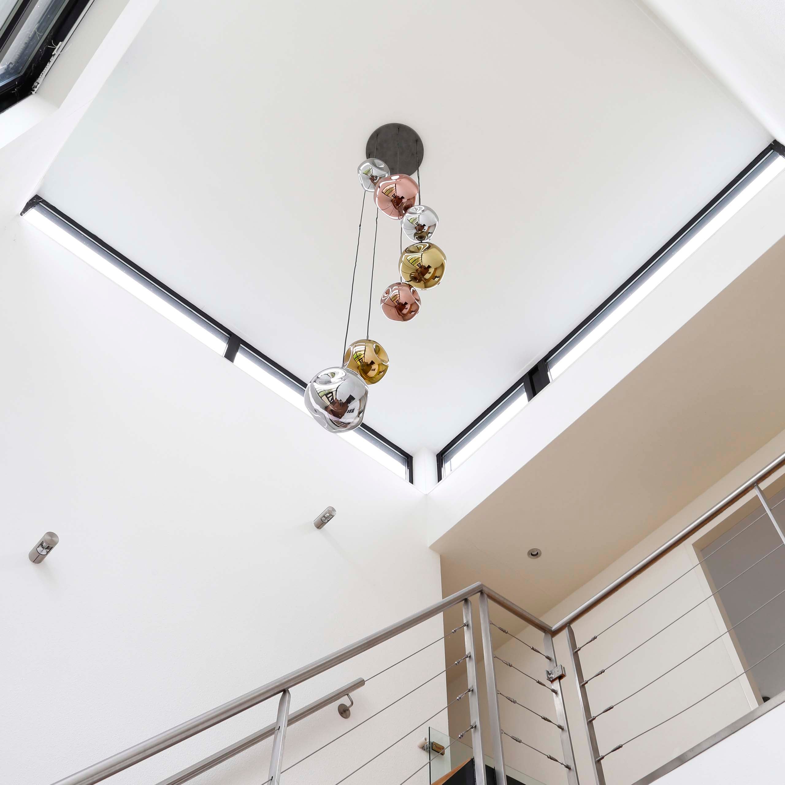 Stellora hanglamp met 7 lampen - Oud zilver
