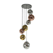 Stellora hanglamp met 7 lampen - Oud zilver