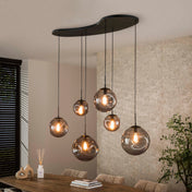 Stellora Black 6-lichts - Arctic zwarte hanglamp