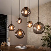 Stellora Black 6-lichts - Arctic zwarte hanglamp
