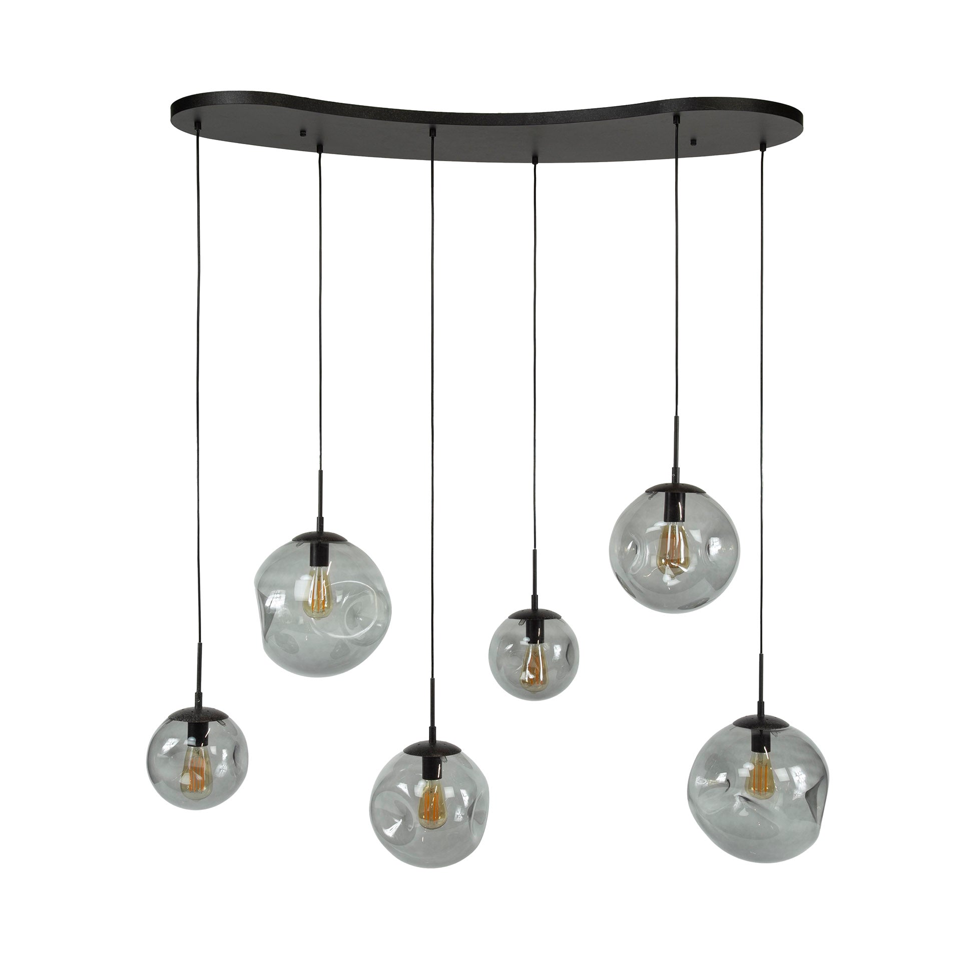 Stellora Black 6-lichts - Arctic zwarte hanglamp