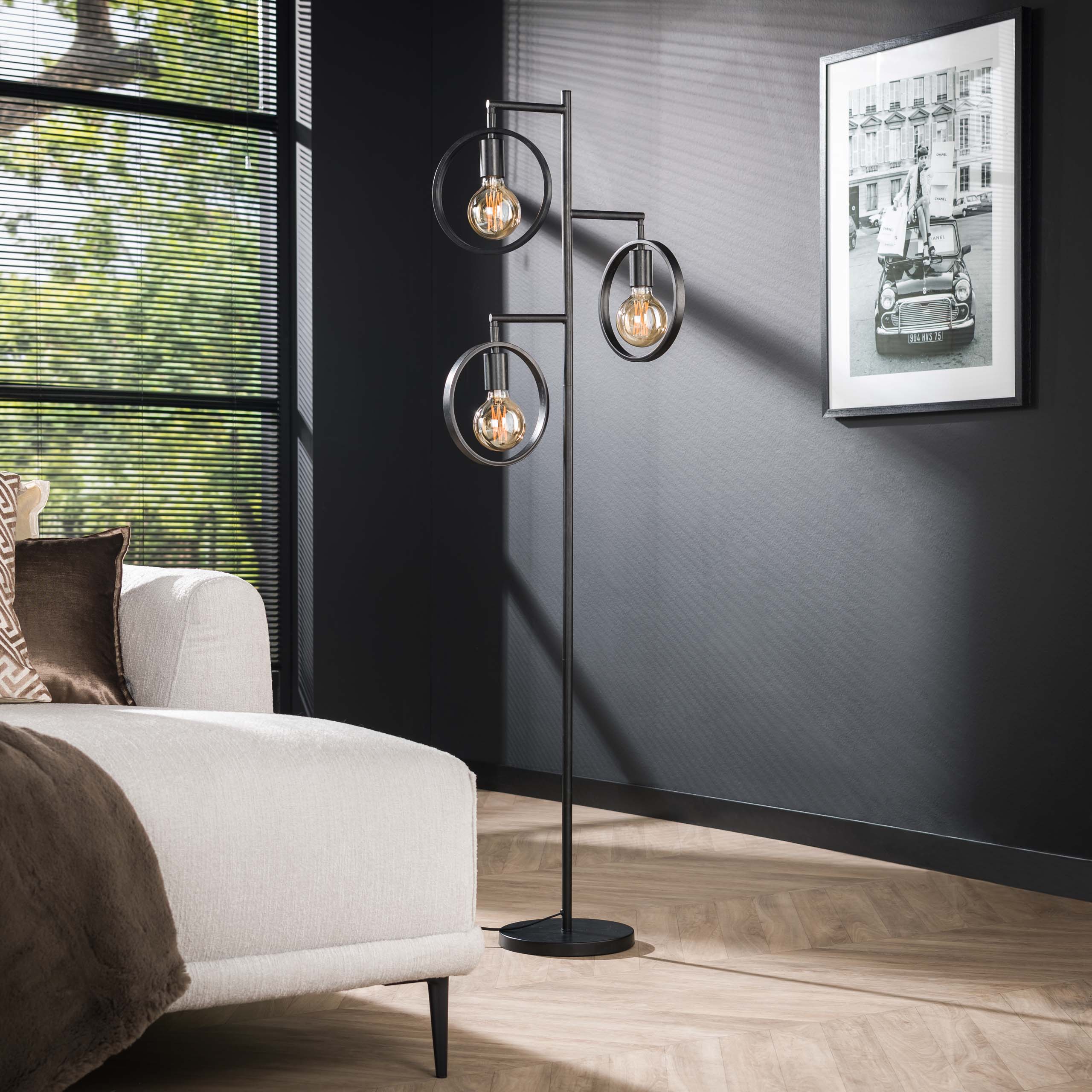 Rinara 3-lichts - antraciet vloerlamp
