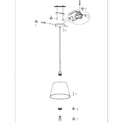 Kairo beech/black bamboo pendant lamp