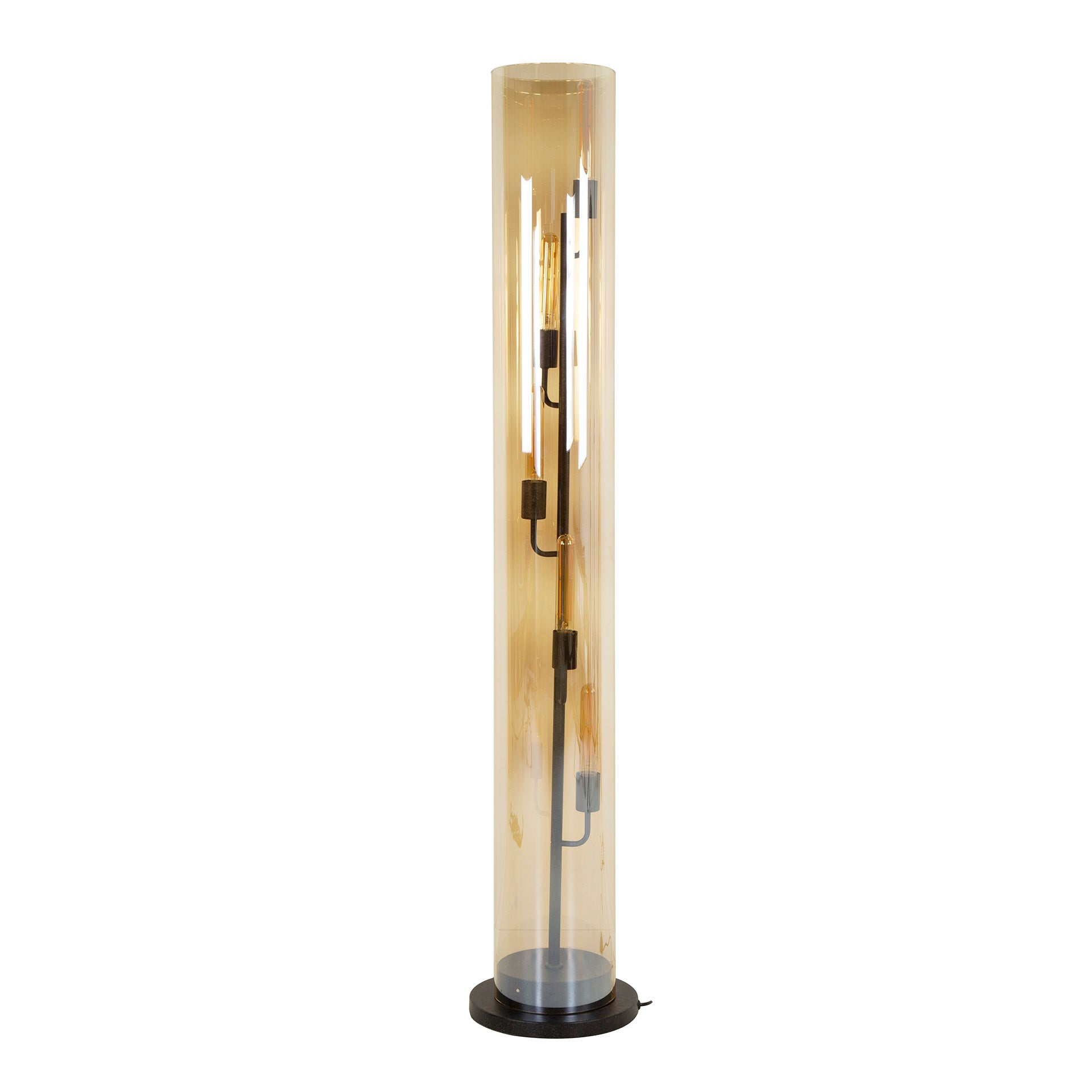 Tubara glas 5-lichts - artic zwart vloerlamp