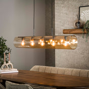 Tubora Glass 5-lichts - Artic zwarte hanglamp