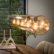 Tubora Glass 5-lichts - Artic zwarte hanglamp