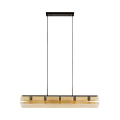 Tubora Glass 5-lichts - Artic zwarte hanglamp