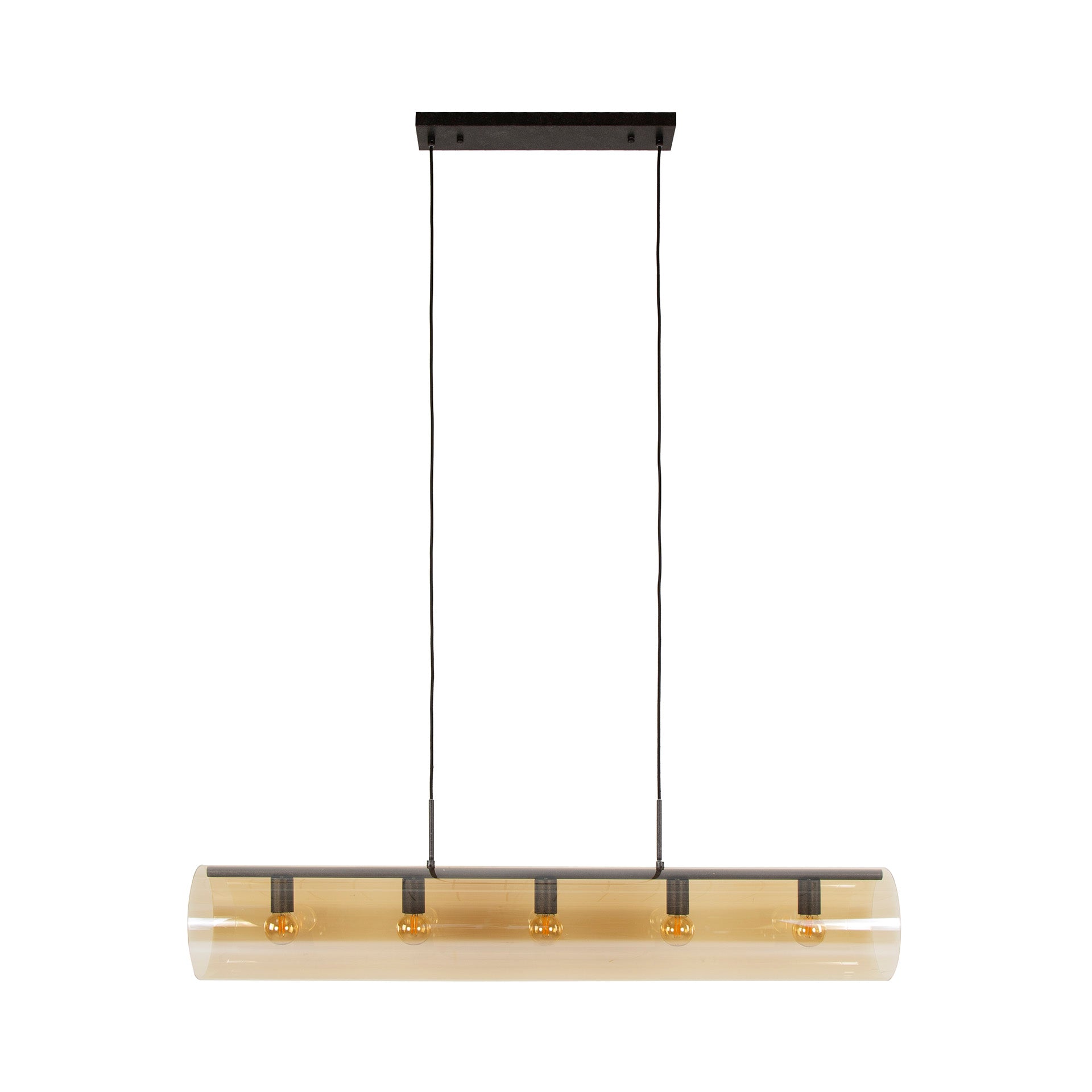 Tubora Glass 5-lichts - Artic zwarte hanglamp