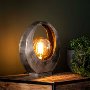Lumera oud zilver metalen tafellamp 1-lichts