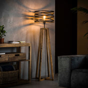 Twisara 1-licht - leisteengrijze vloerlamp