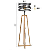Twisara 1-licht - leisteengrijze vloerlamp