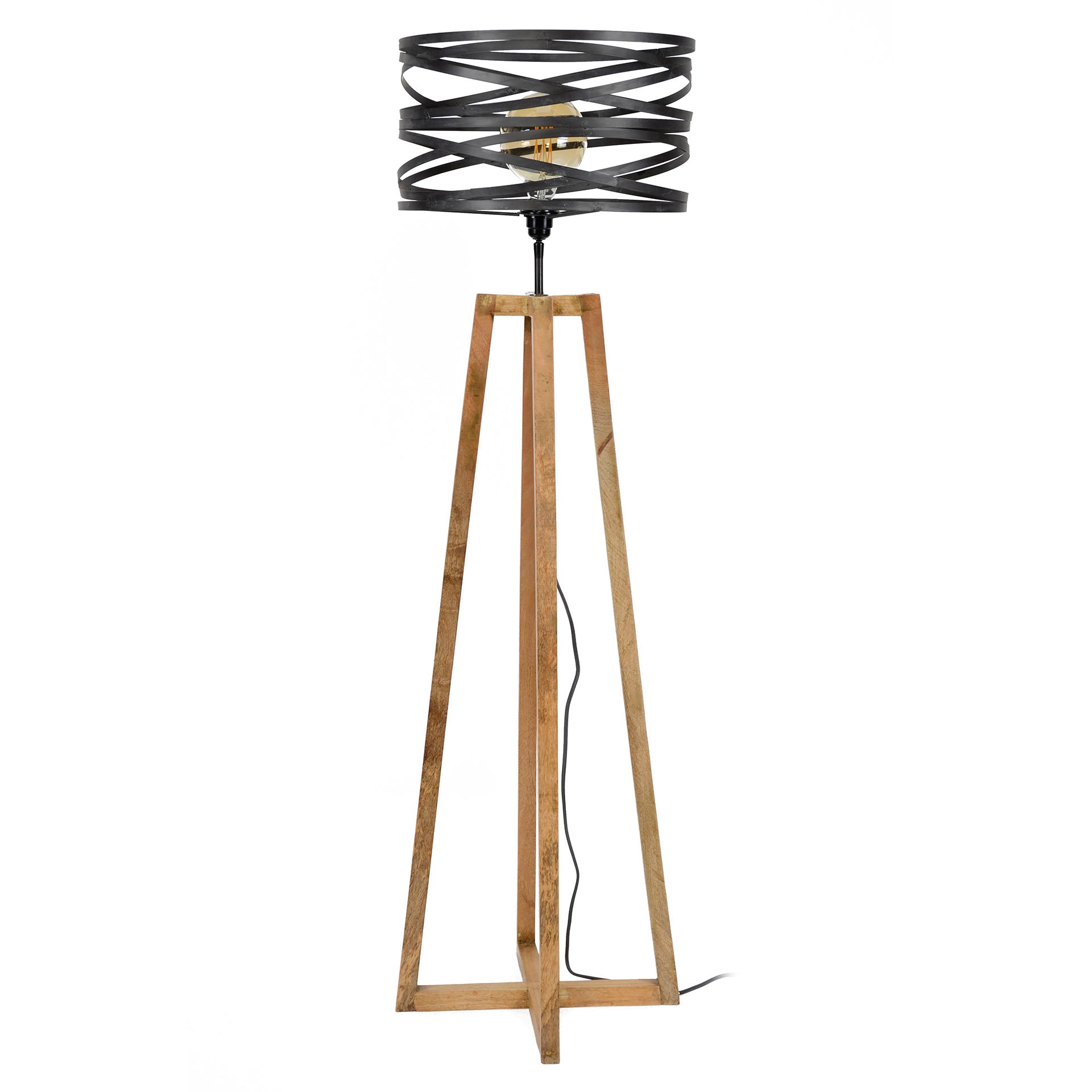 Twisara 1-licht - leisteengrijze vloerlamp