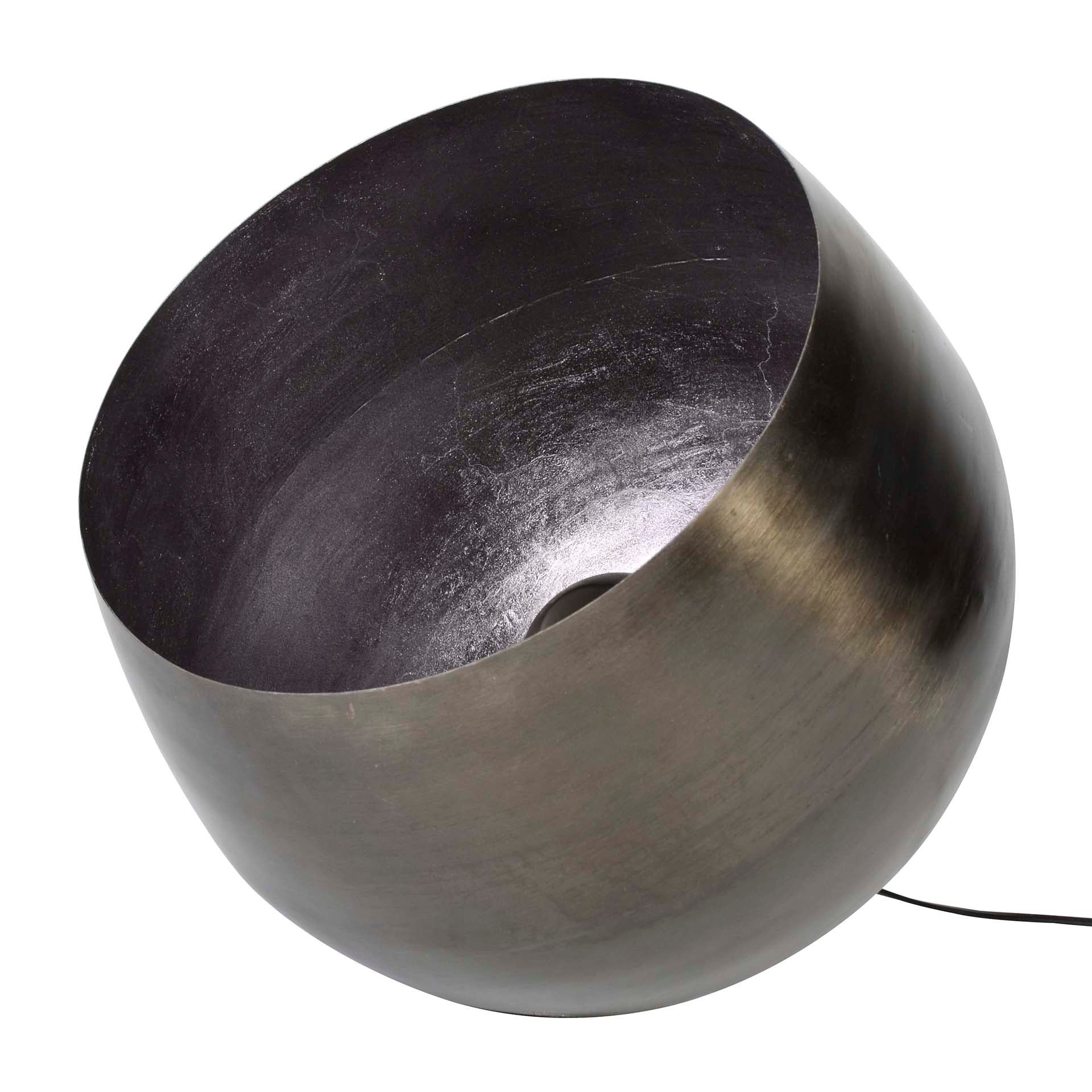 Baskara zwart nikkel metalen tafellamp met 1 lichtpunt Ø50