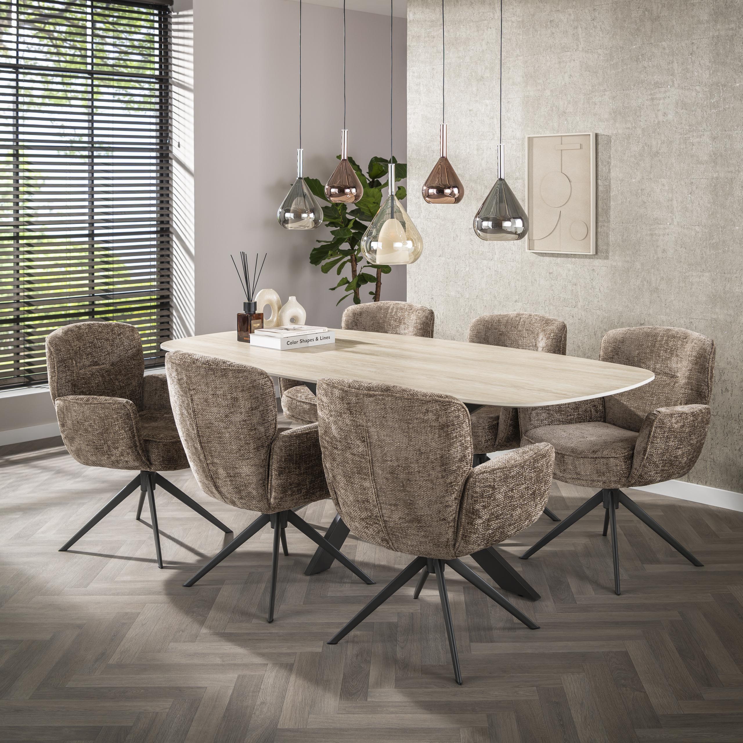 Wingora 5-lichts - Zwarte hanglamp