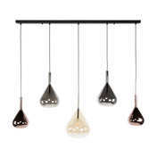 Wingora 5-lichts - Zwarte hanglamp