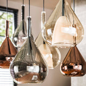 Wingora 4+3-lichts - Zwarte hanglamp