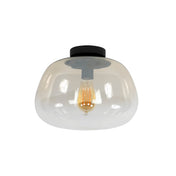 Pulsera plafondlamp, 1-lichts, met kap van amberkleurig glas