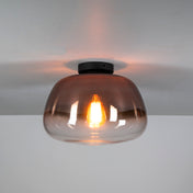 Pulsera plafondlamp met 1 lichtpunt, koperkleurig glas