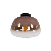 Pulsera plafondlamp met 1 lichtpunt, koperkleurig glas