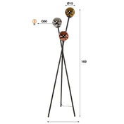 Moleara 3-lichts - artic zwart vloerlamp
