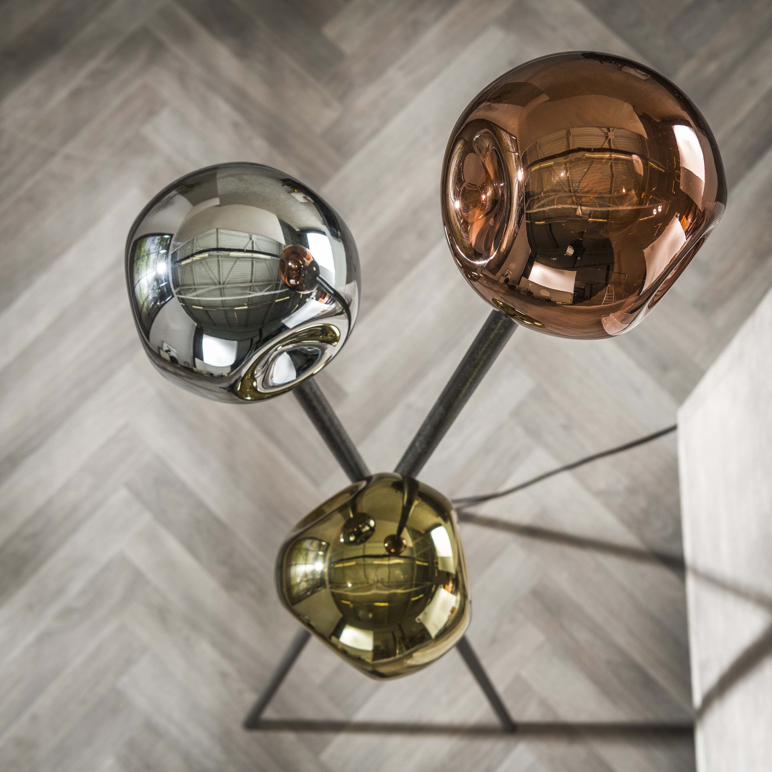 Moleara 3-lichts - artic zwart vloerlamp