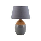 Timeless Handmade Ceramic Table Lamp in Gray, Artisan Crafted