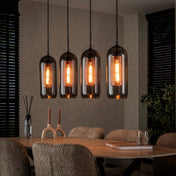 Smoria Mesh 4-lichts - Artic zwarte hanglamp