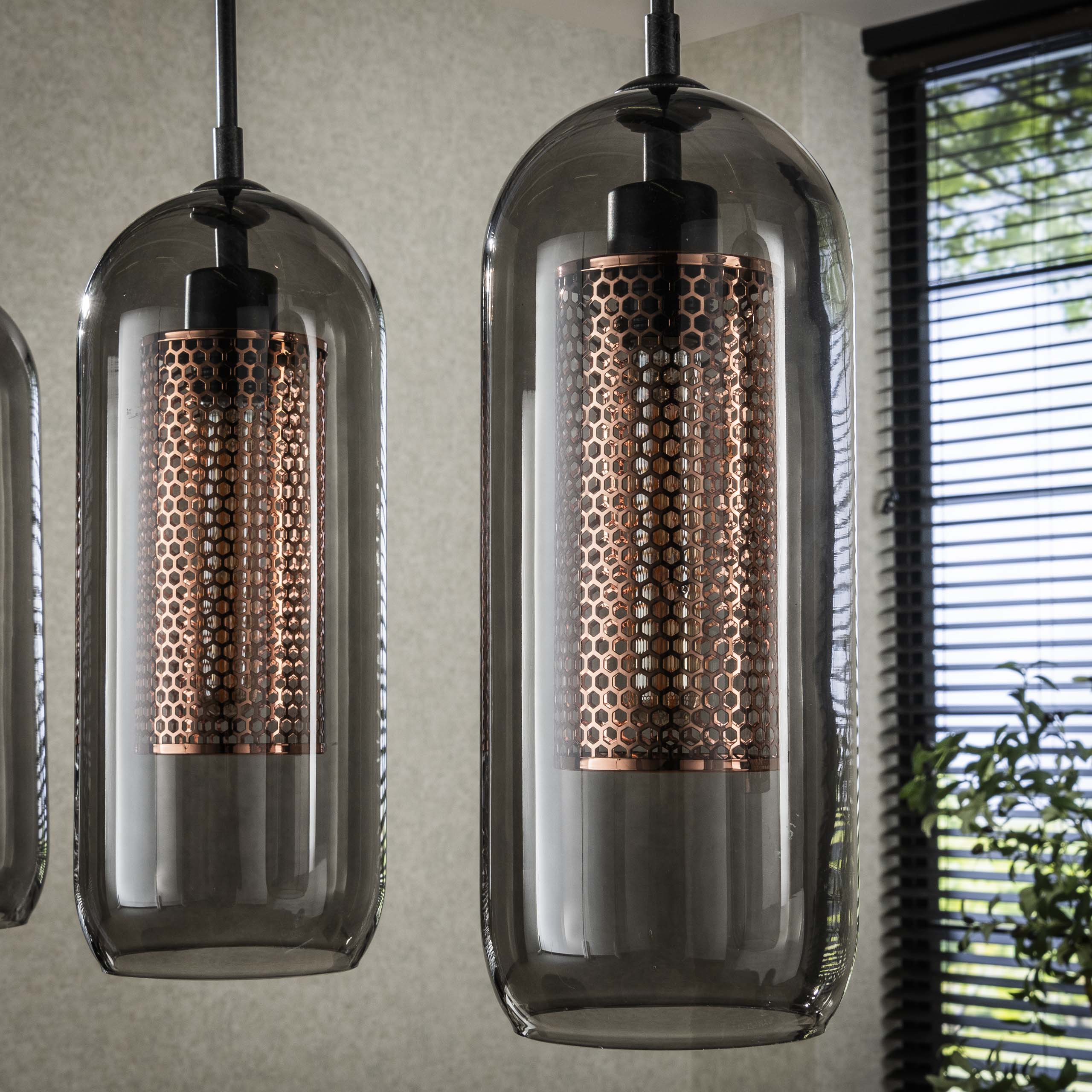 Smoria Mesh 4-lichts - Artic zwarte hanglamp