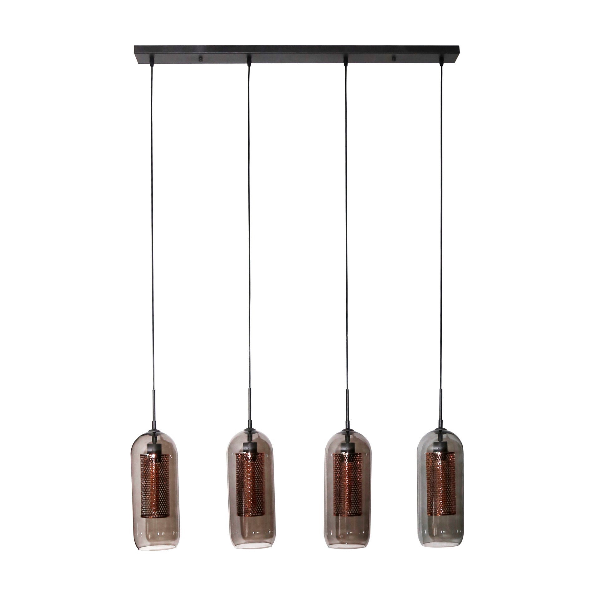Smoria Mesh 4-lichts - Artic zwarte hanglamp