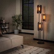 Meshara driepootslamp met 3 lampen - artic zwart