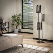 Meshara driepootslamp met 3 lampen - artic zwart